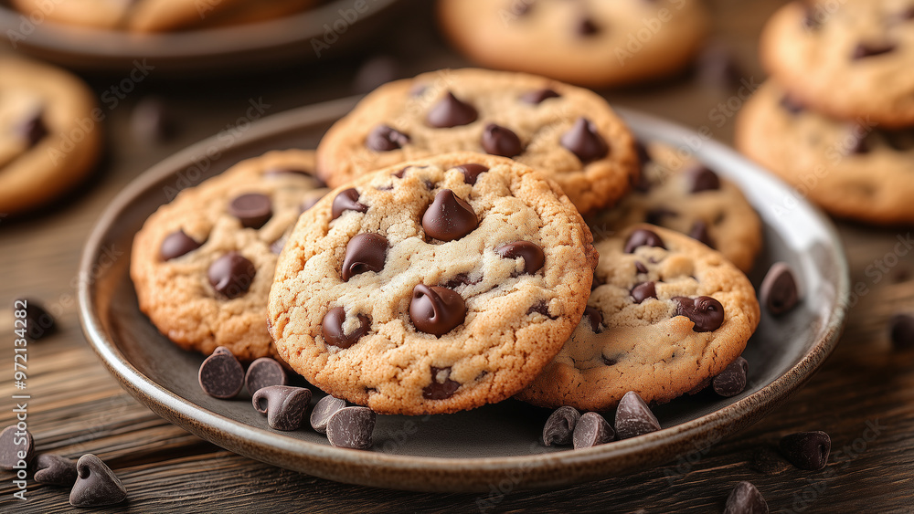 Warm and Inviting: Fluffy Chocolate Chip Cookies Fresh from the Oven Warm and Inviting: Fluffy Chocolate Chip Cookies Fresh from the Oven