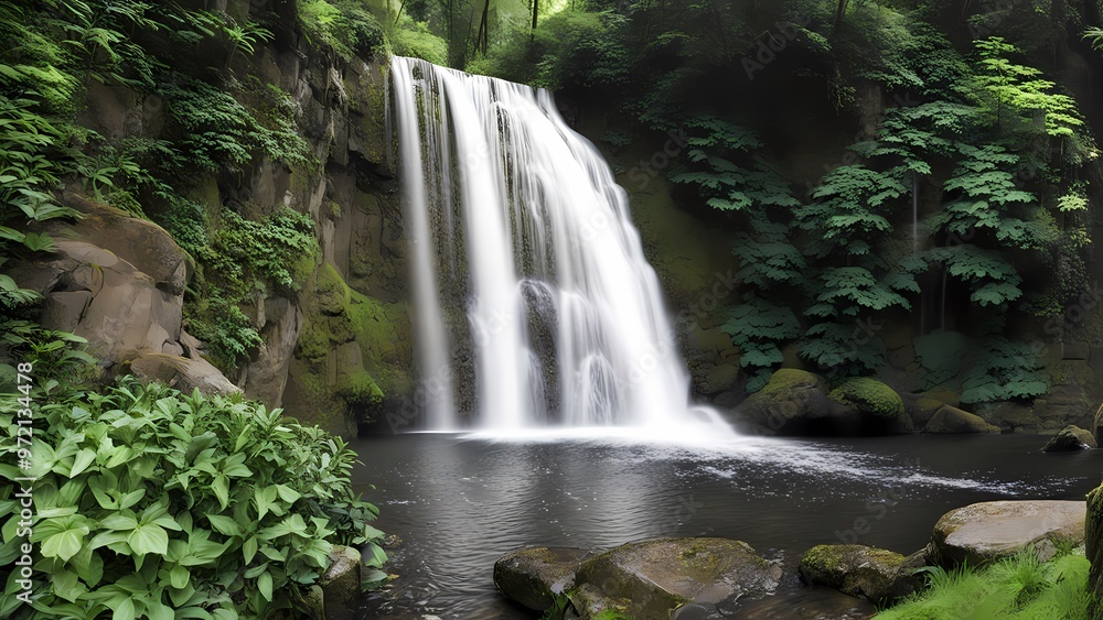 Obraz premium waterfall in the jungle