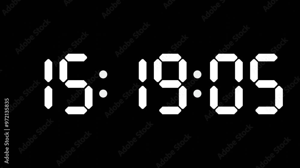 15:19 - 60 Second Full-Screen Countdown Timer with 7-Segment Display | 3:19 PM (Three O'Clock Nineteen Minutes) | Fifteen O'Clock, Nineteen Minutes 15:19 - 60 Second Full-Screen Countdown Timer with 7-Segment Display | 3:19 PM (Three O'Clock Nineteen Minutes) | Fifteen O'Clock, Nineteen Minutes