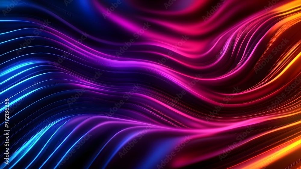 Seamless swirl pattern, bold neon lines, futuristic tech style, vivid colors, abstract 3D design Seamless swirl pattern, bold neon lines, futuristic tech style, vivid colors, abstract 3D design
