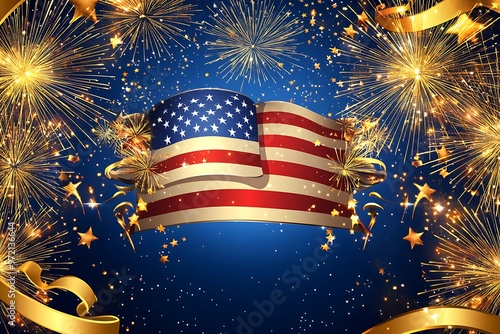 USA party holiday background template