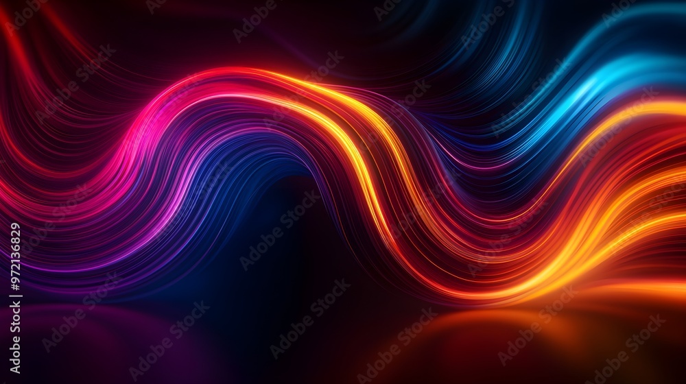 Psychedelic spirals intertwined with neon lines on a black canvas, seamless design, dynamic motion, vibrant hues, retro-futuristic feel. Psychedelic spirals intertwined with neon lines on a black canvas, seamless design, dynamic motion, vibrant hues, retro-futuristic feel.