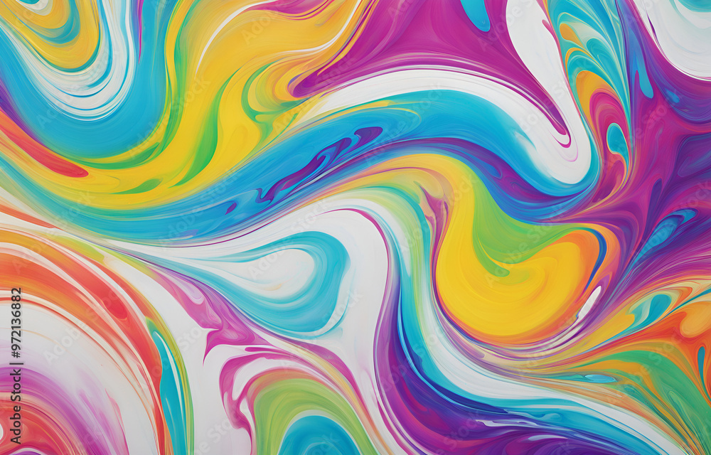 Abstract marbled acrylic paint ink painted waves painting texture colorful background banner Abstract marbled acrylic paint ink painted waves painting texture colorful background banner
