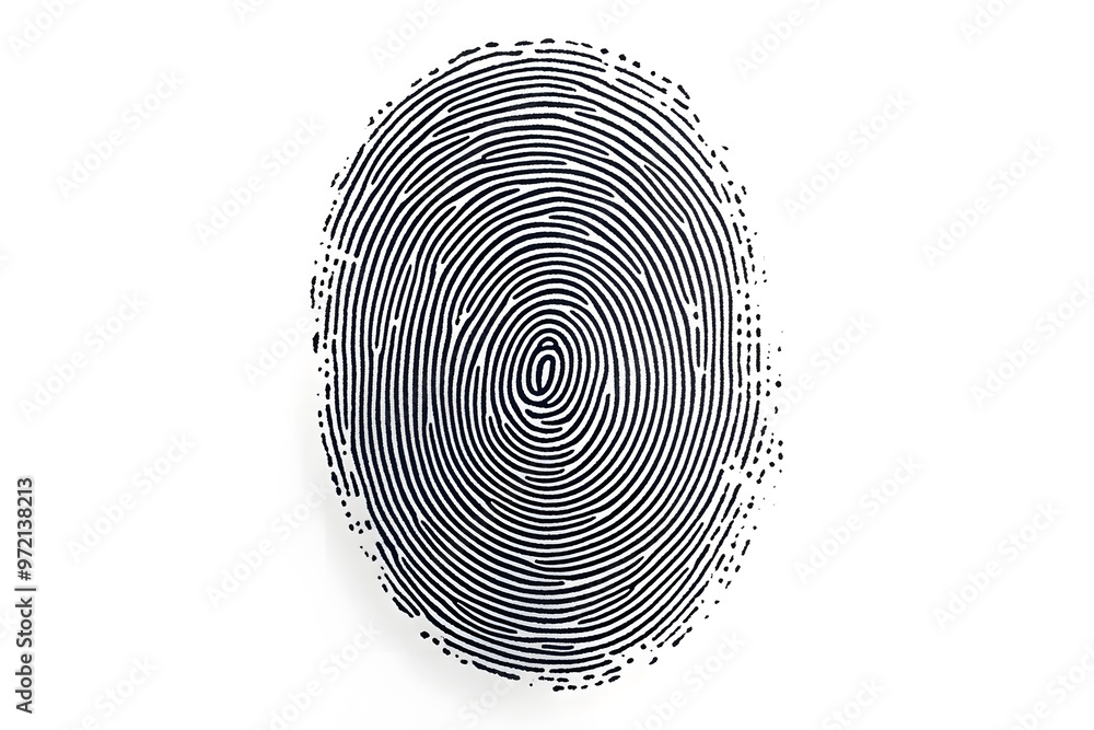 Black fingerprint isolated on white background Black fingerprint isolated on white background