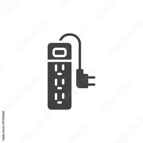 Power strip with multiple outlets vector icon