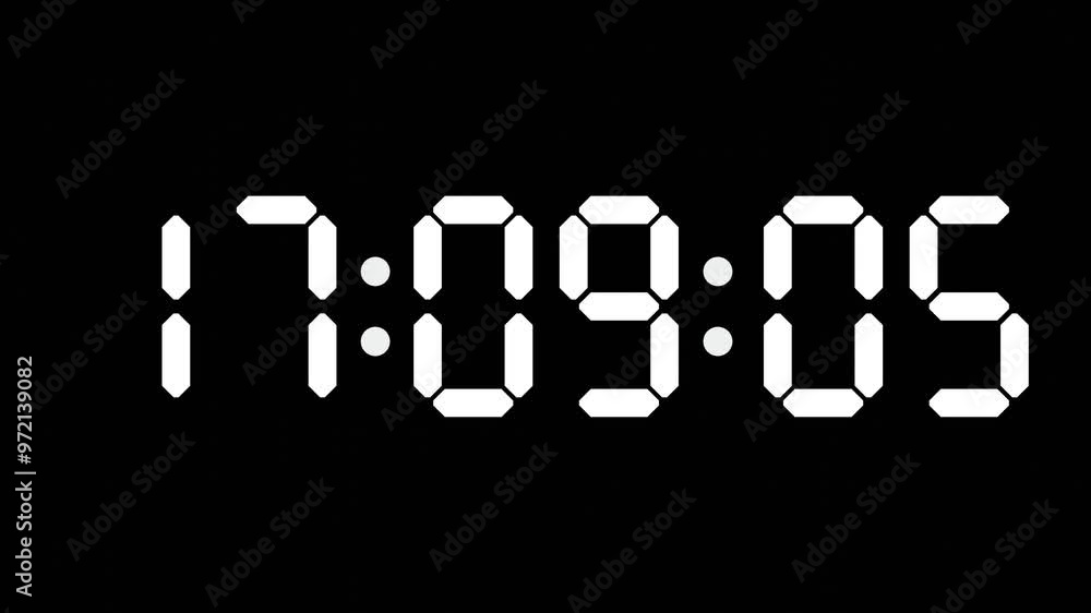17:09 - 60 Second Full-Screen Countdown Timer with 7-Segment Display | 5:09 PM (Five O'Clock Nine Minutes) | Seventeen O'Clock, Nine Minutes 17:09 - 60 Second Full-Screen Countdown Timer with 7-Segment Display | 5:09 PM (Five O'Clock Nine Minutes) | Seventeen O'Clock, Nine Minutes