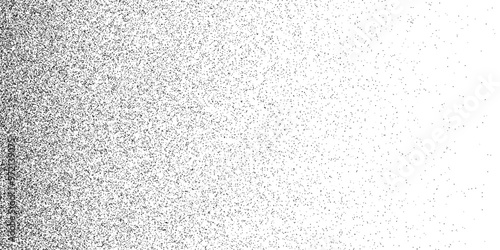 Noise dot grain background. Vector dotwork pattern. Dotted texture with subtle gradient. Black stipple sand grain effect. Abstract grunge monochrome surface, overlay with stochastic stipple spray.