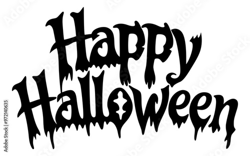 Wallpaper Mural Happy Halloween text VECTOR Torontodigital.ca