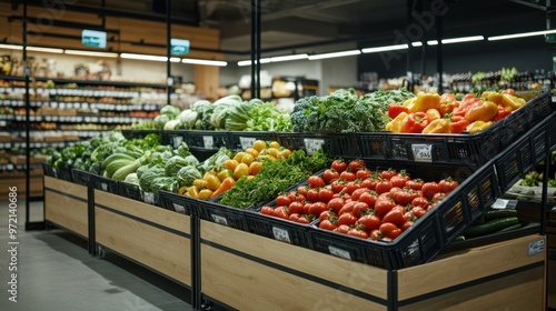 Produce Section in a Grocery Store