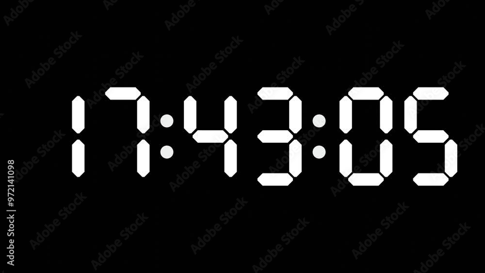 17:43 - 60 Second Full-Screen Countdown Timer with 7-Segment Display | 5:43 PM (Five O'Clock Forty-Three Minutes) | Seventeen O'Clock, Forty-Three Minutes 17:43 - 60 Second Full-Screen Countdown Timer with 7-Segment Display | 5:43 PM (Five O'Clock Forty-Three Minutes) | Seventeen O'Clock, Forty-Three Minutes