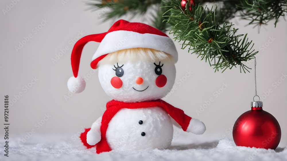christmas decoration with snowman christmas decoration with snowman