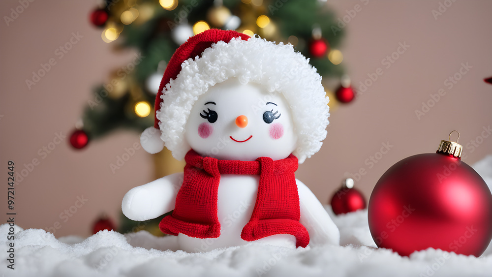 christmas decoration with snowman christmas decoration with snowman