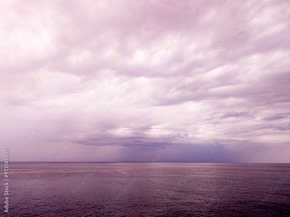 VIew to the sea and cloudy sky VIew to the sea and cloudy sky