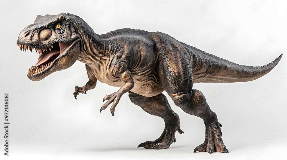 Fototapeta premium Tyrannosaurus rex dinosaur isolated on white background. T-rex