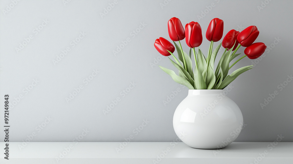 red tulips in vase red tulips in vase