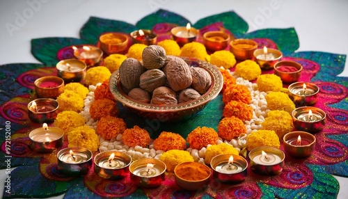 cake with fruits and berries on dewali