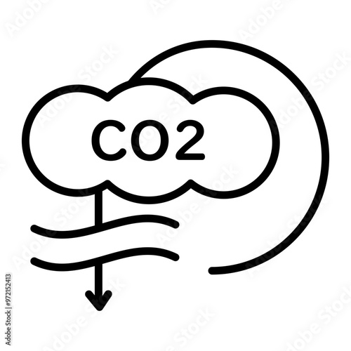 CCS icon. Carbon dioxide Capture and Storage.