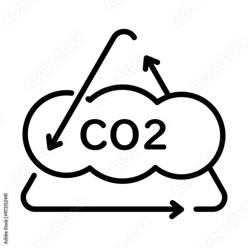 CCUS icon. Carbon dioxide Capture, Utilization and Storage.