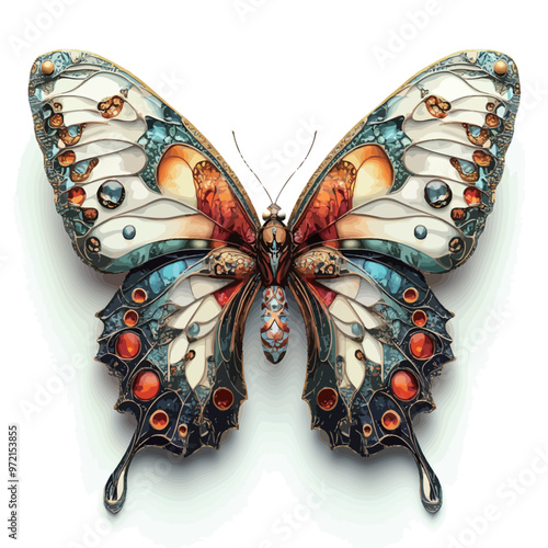 a colorful butterfly with a lot of detail