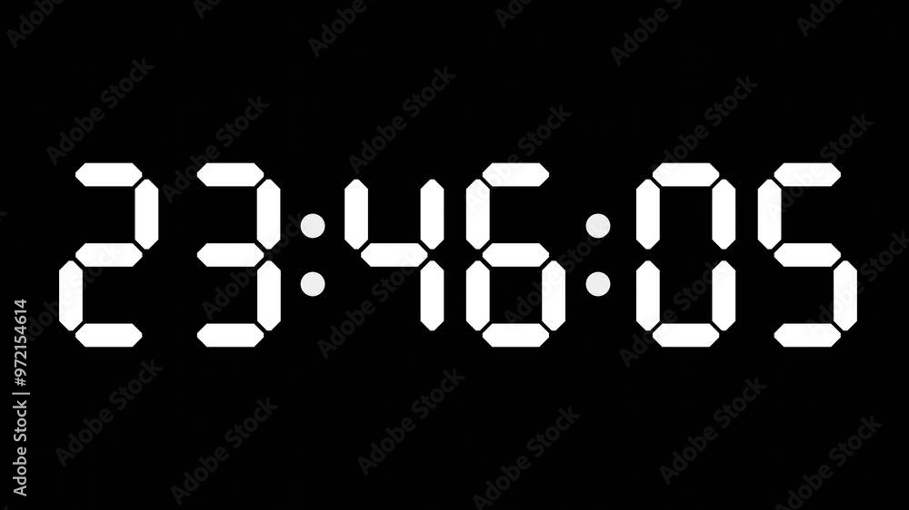23:46 - 60 Second Full-Screen Countdown Timer with 7-Segment Display | 11:46 PM (Eleven O'Clock Forty-Six Minutes) | Twenty-Three O'Clock, Forty-Six Minutes 23:46 - 60 Second Full-Screen Countdown Timer with 7-Segment Display | 11:46 PM (Eleven O'Clock Forty-Six Minutes) | Twenty-Three O'Clock, Forty-Six Minutes