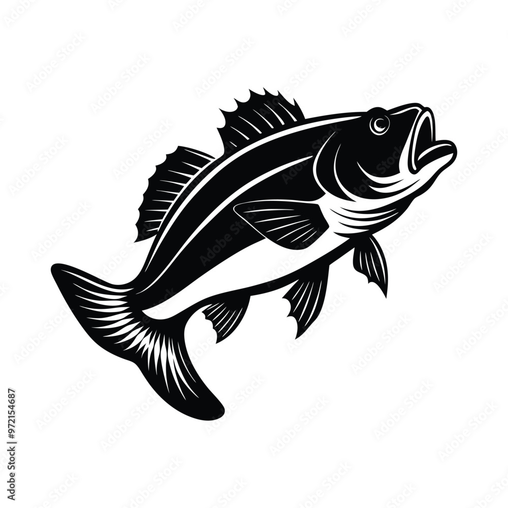 fish isolated on black and white fish isolated on black and white