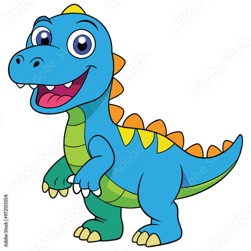 A drawing of a dinosaur