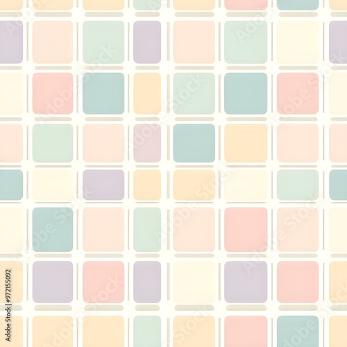 Abstract Pastel Tile Seamless Pattern Background Texture.