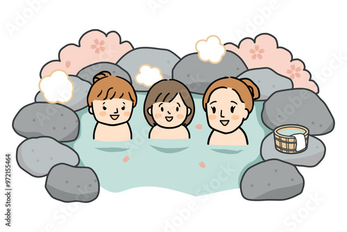 女友達と行く春の温泉旅行三人旅