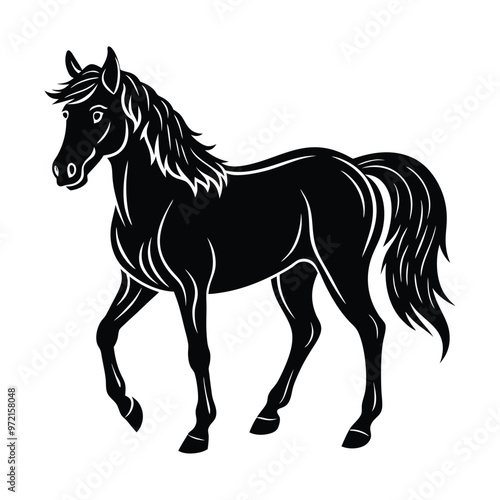 horse silhouette vector