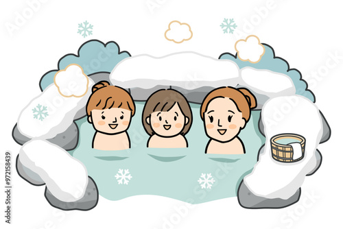 女友達と行く冬の温泉旅行三人旅