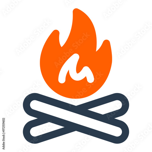 Rustic Campfire with Dancing Flames