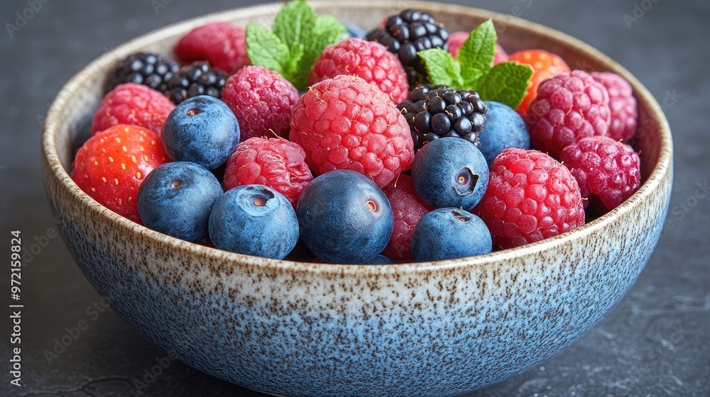Vibrant and Nutritious Colorful Berry Mix in a Ceramic Bowl Perfect for Healthy Snacking and Cooking Vibrant and Nutritious Colorful Berry Mix in a Ceramic Bowl Perfect for Healthy Snacking and Cooking