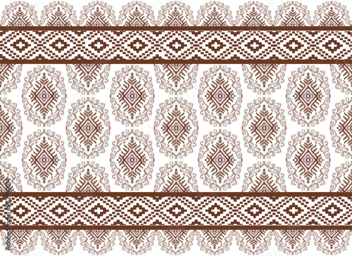 Colorful Ikat fabric abstract symbol aztec3