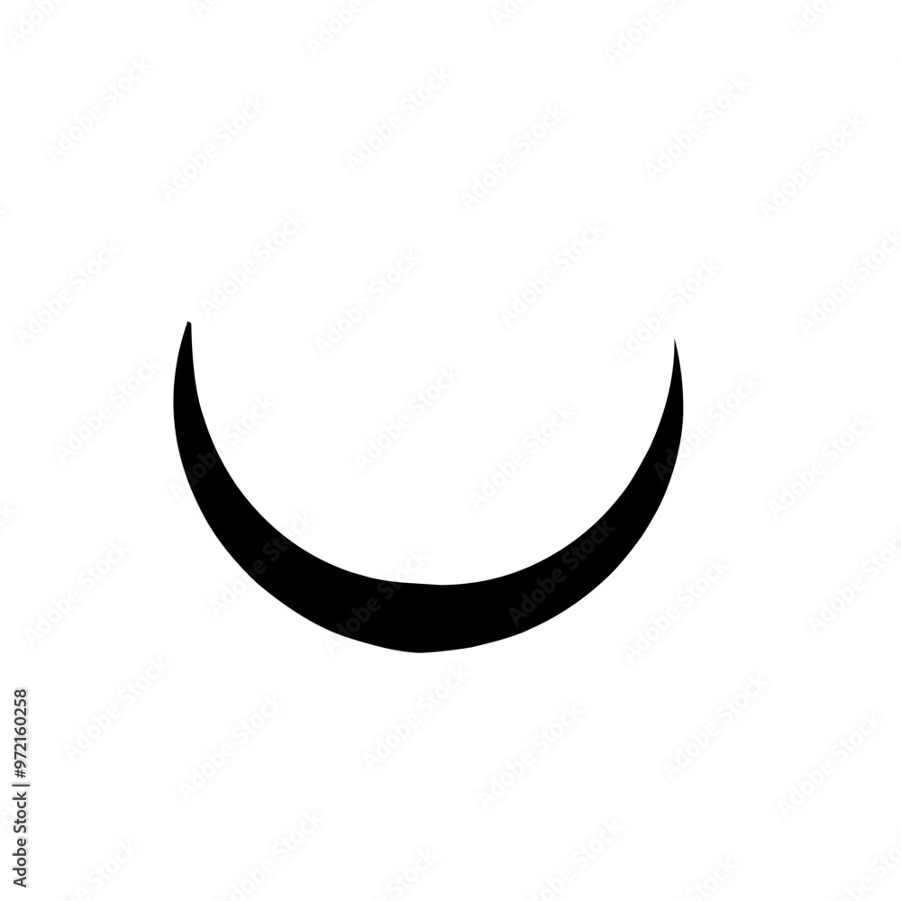 crescent moon shape icon crescent moon shape icon