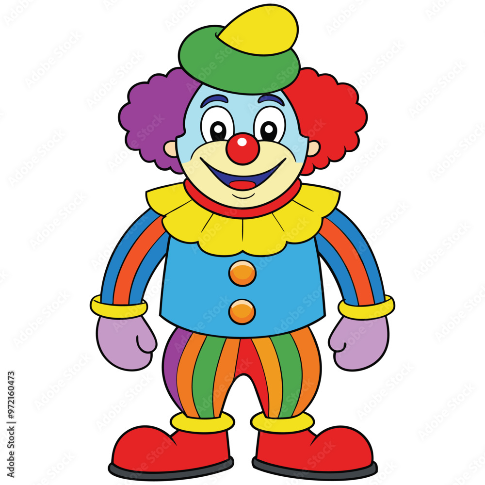 Colorful clown cartoon character Colorful clown cartoon character