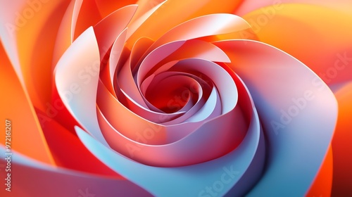 Abstract colorful swirl with soft, layered curves.
