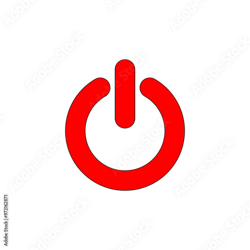 red power button