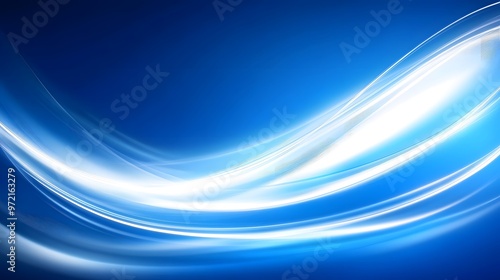 Abstract Blue and White Swirling Background