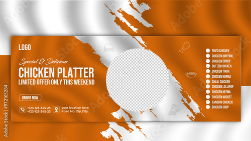 Restaurant Food Menu facebook cover Design template.