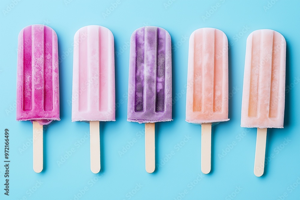 Colorful Popsicle ice cream isolated on background Colorful Popsicle ice cream isolated on background