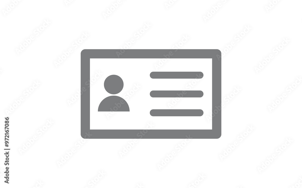 Identification card icon. Id card sign and symbol for website and application. user icon with identity profile. graphic picture. high quality. illustration graphic vector design Identification card icon. Id card sign and symbol for website and application. user icon with identity profile. graphic picture. high quality. illustration graphic vector design