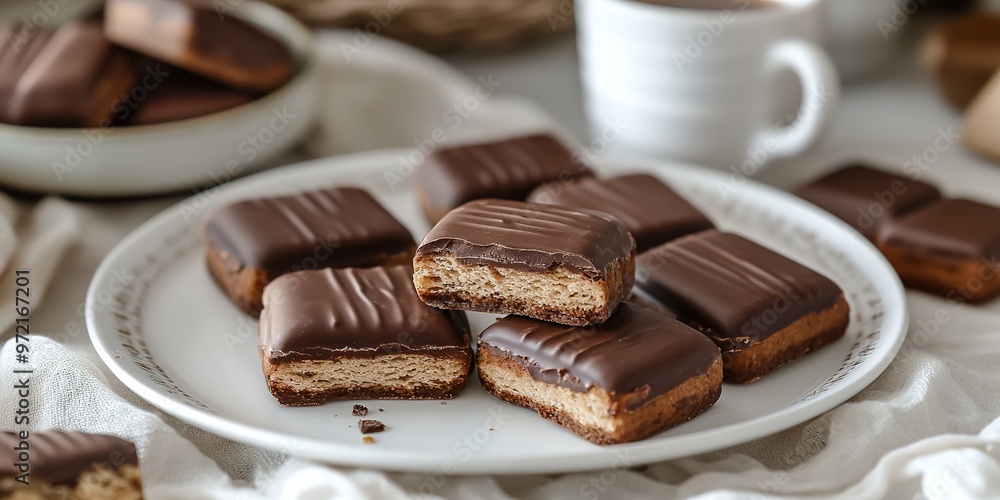 Tim tams in plate Tim tams in plate