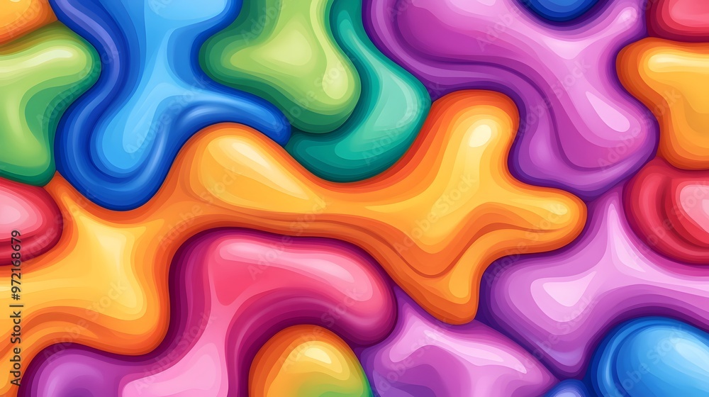 Abstract Colorful Shapes Wavy Lines Geometric Pattern Background Abstract Colorful Shapes Wavy Lines Geometric Pattern Background