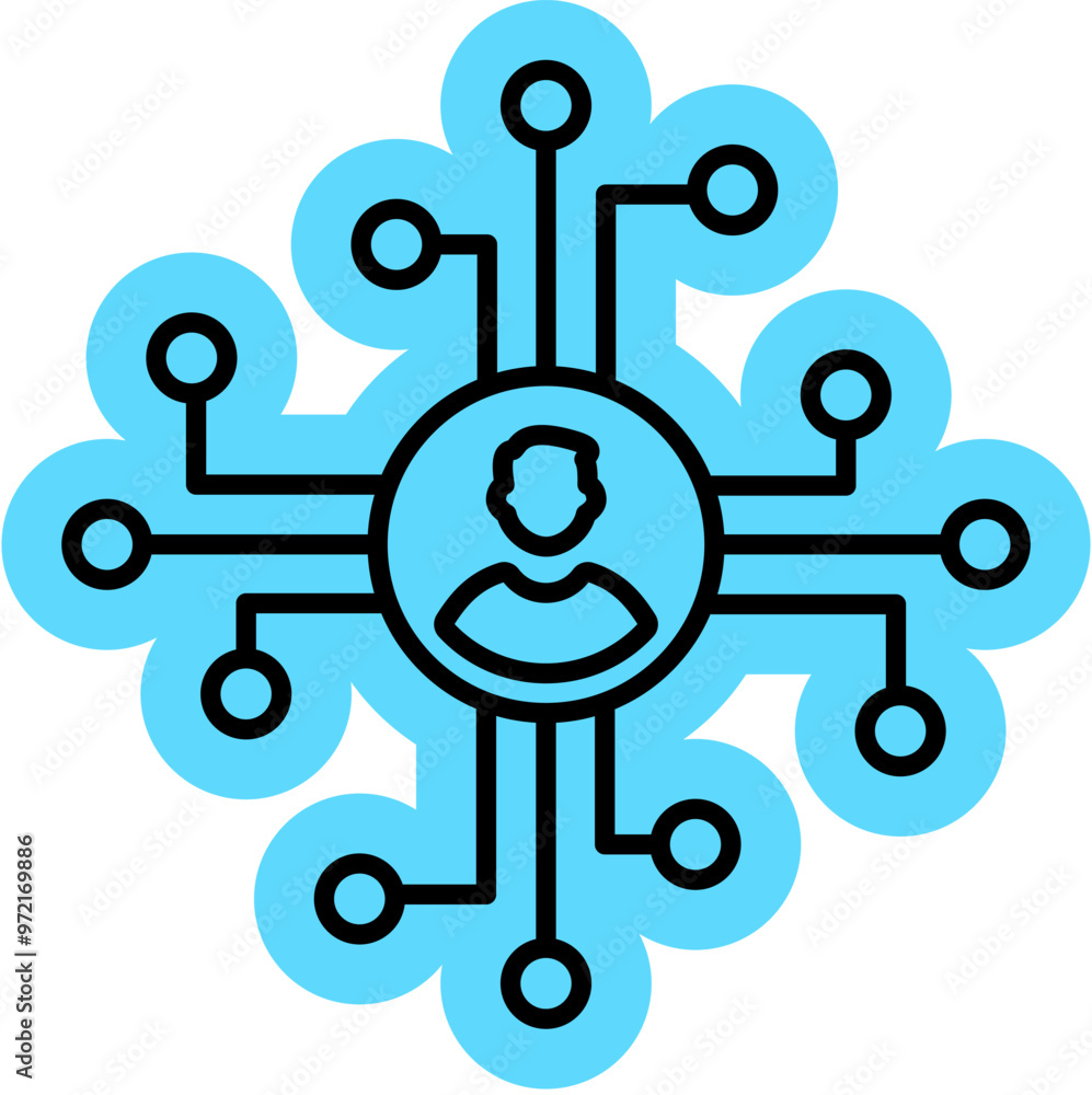 Bussines Networking icon, online community Bussines Networking icon, online community