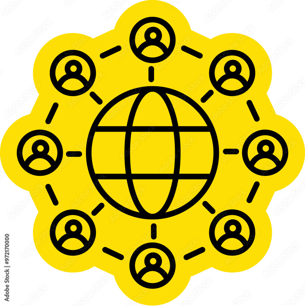 Bussines Networking icon, online community Bussines Networking icon, online community
