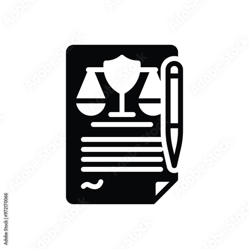 Black solid icon for first amendment