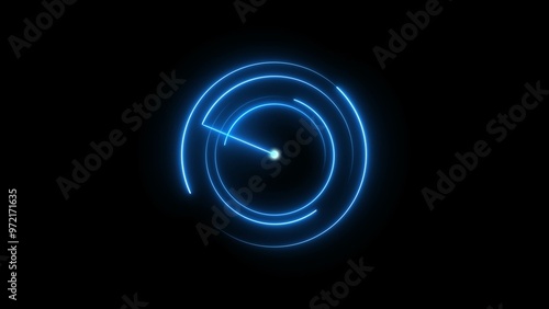 Digital technology Radar screen illustration background.