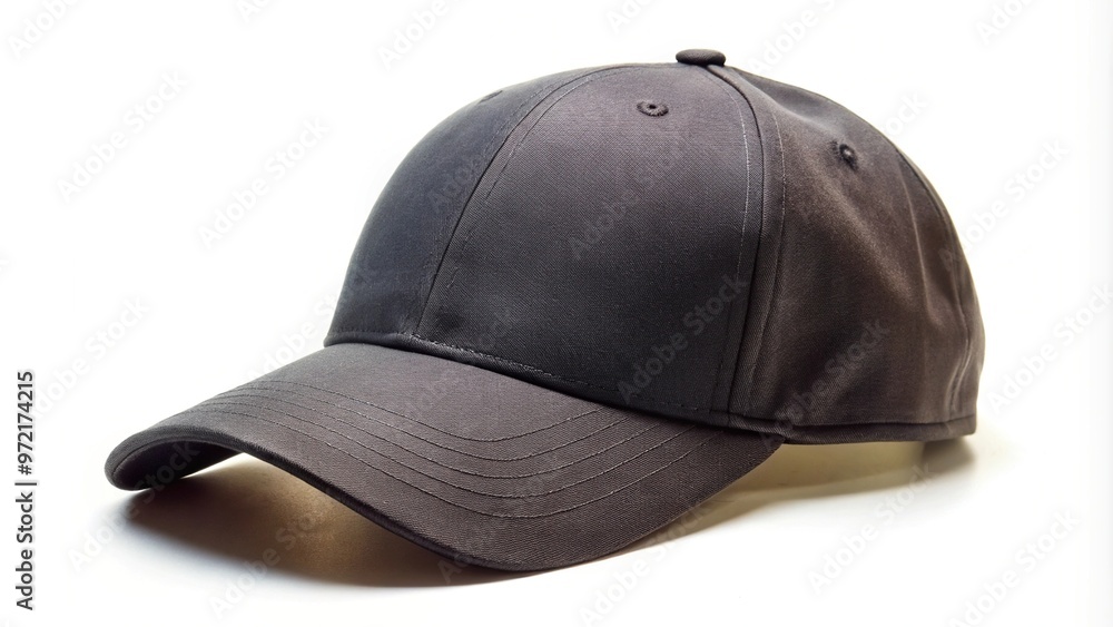 Black baseball cap isolated on white background with clipping path Black baseball cap isolated on white background with clipping path