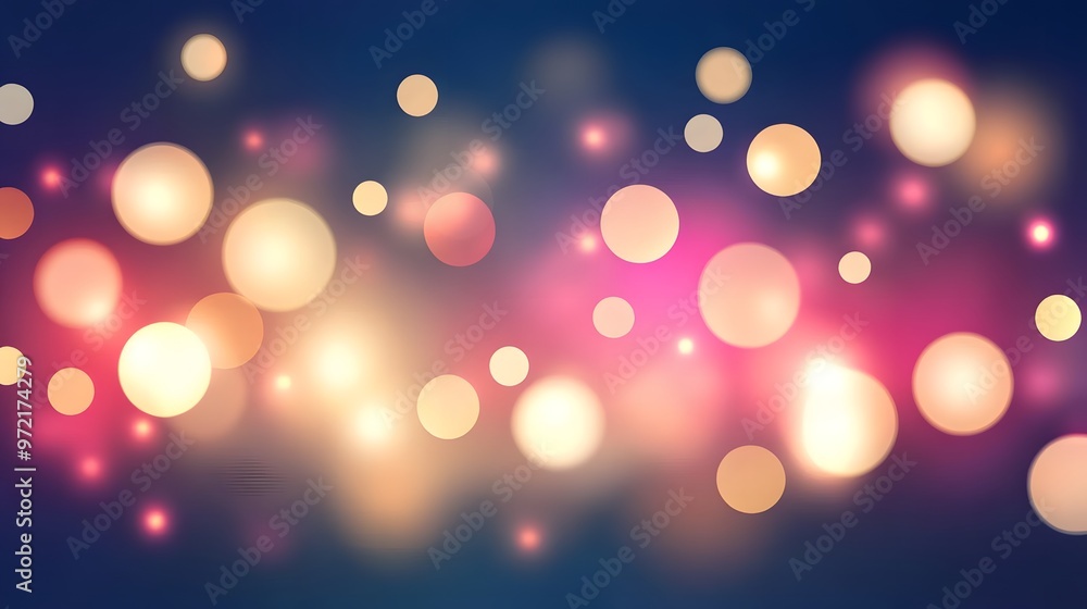 Obraz premium Abstract Bokeh Background with Colorful Lights and Blurred Effect