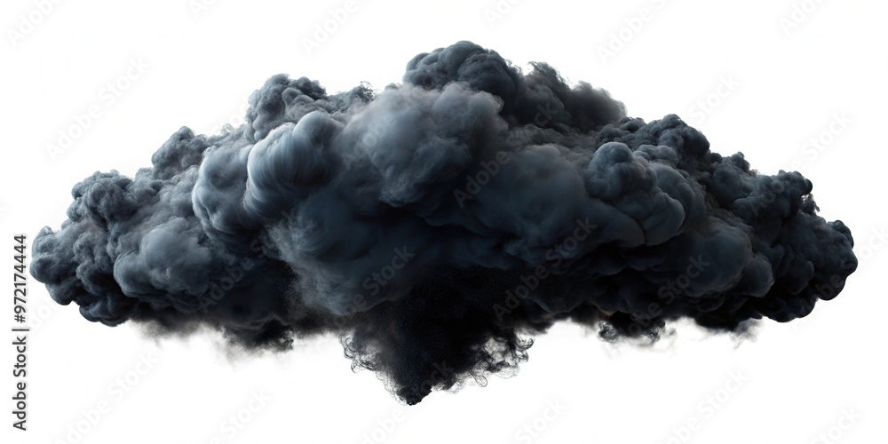 Black cloud resembling liquid in tilted angle Black cloud resembling liquid in tilted angle